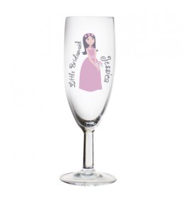 Personalised Little Bridesmaid Flute Glass